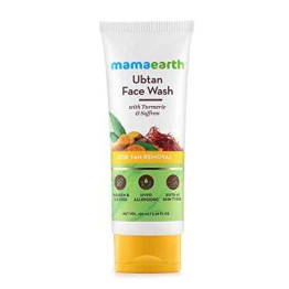 Mamaearth Ubtan Natural Face Wash for All Skin Type with Turmeric, Saffron for Tan removal and Skin brightning 100 ml